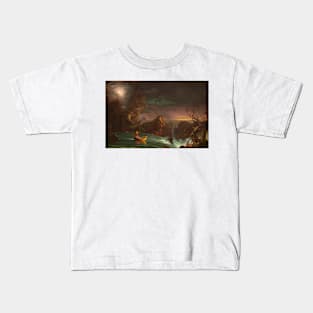 The Voyage of Life: Manhood by Thomas Cole Kids T-Shirt